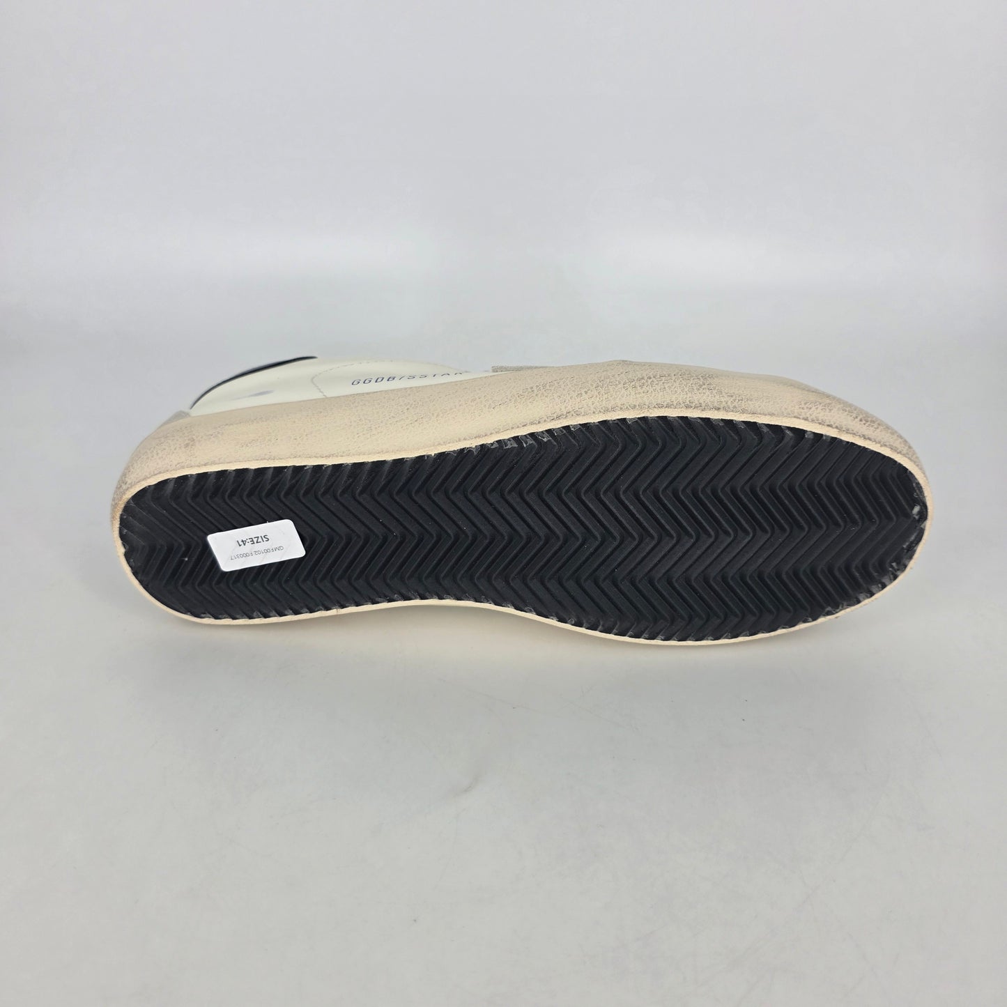 Golden Goose Super-Star Sneakers - White & Navy - EU41 (UK7) [NO BOX]