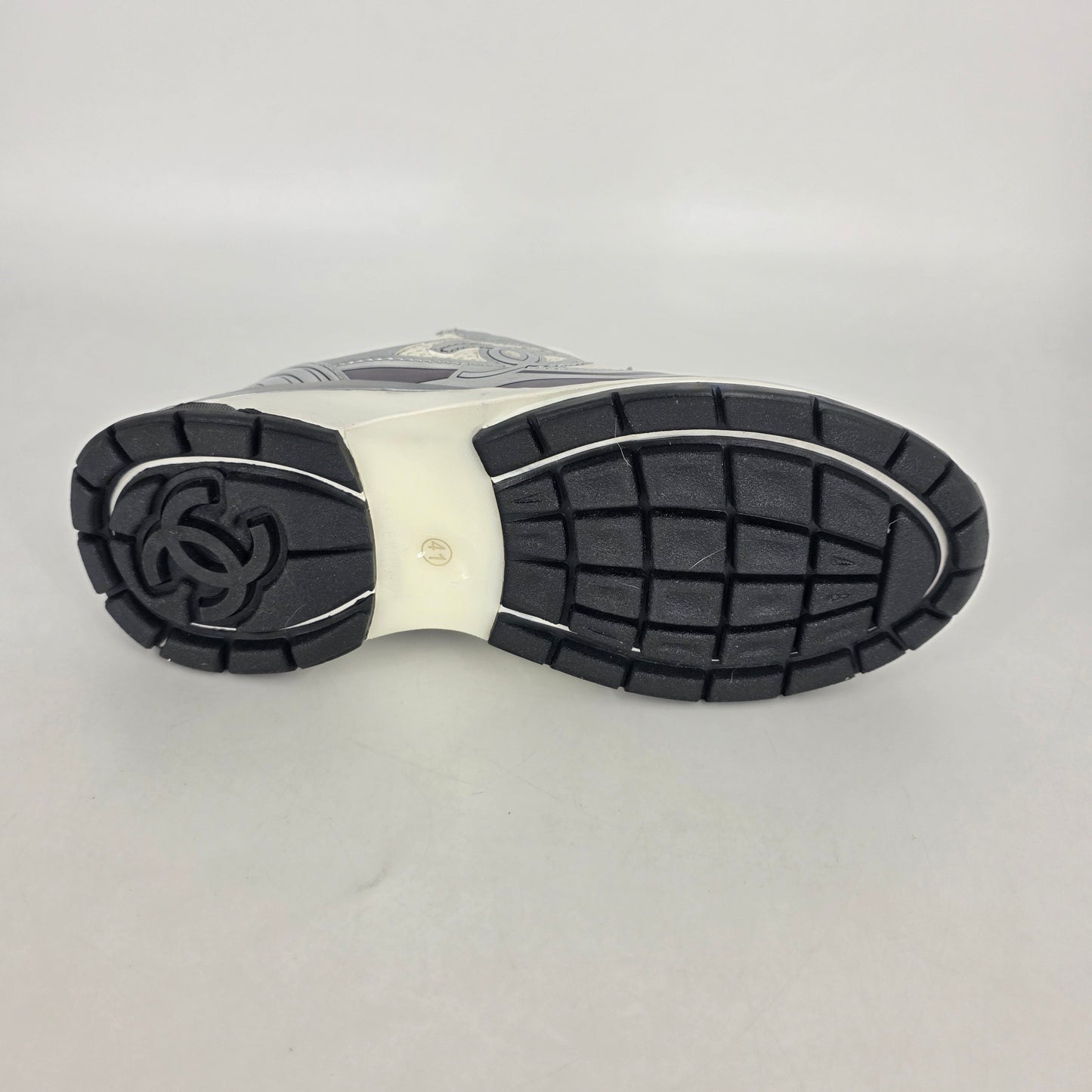 Chanel Sneakers - White & Silver (EU41 - Fits UK6) [NO BOX]