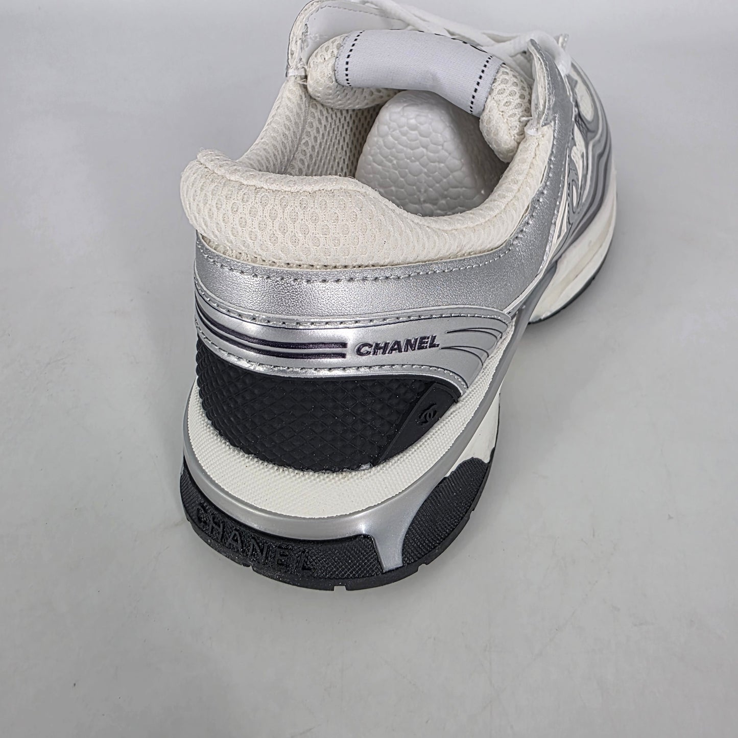Chanel Sneakers - White & Silver (EU41 - Fits UK6) [NO BOX]