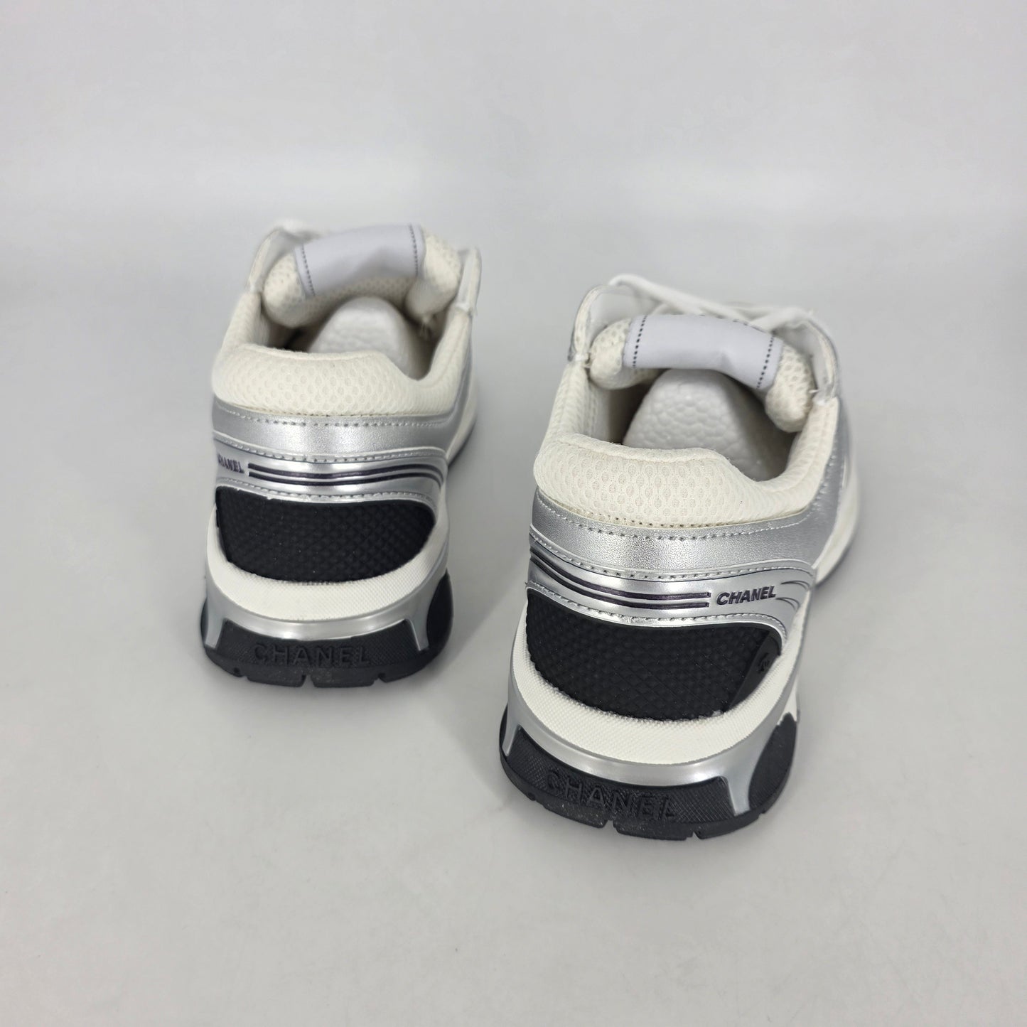 Chanel Sneakers - White & Silver (EU41 - Fits UK6) [NO BOX]
