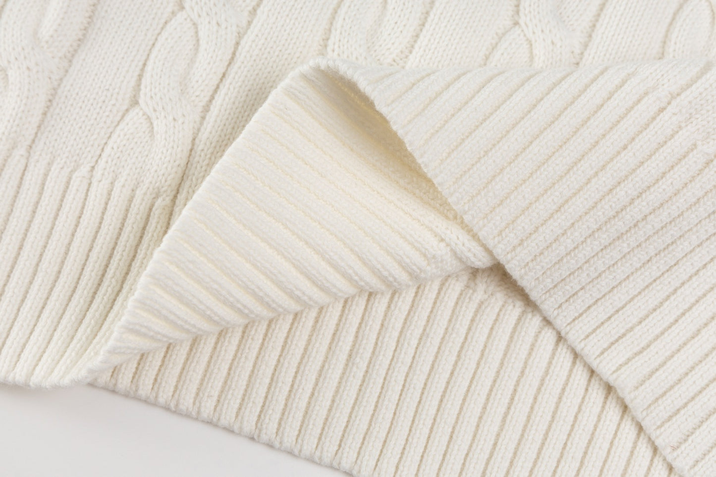 Polo Ralph Lauren Cable-Knit Quarter Zip Sweater (SW071)