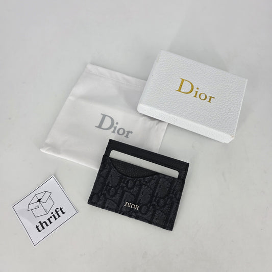 Dior Oblique Monogram Cardholder - Black